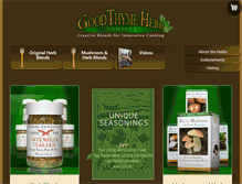 Tablet Screenshot of goodthyme.com